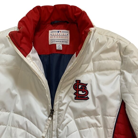 G-III Sports by Carl Banks Women's Puffer St Louis Cardinals White Jacket Sz L - Picture 4 of 15